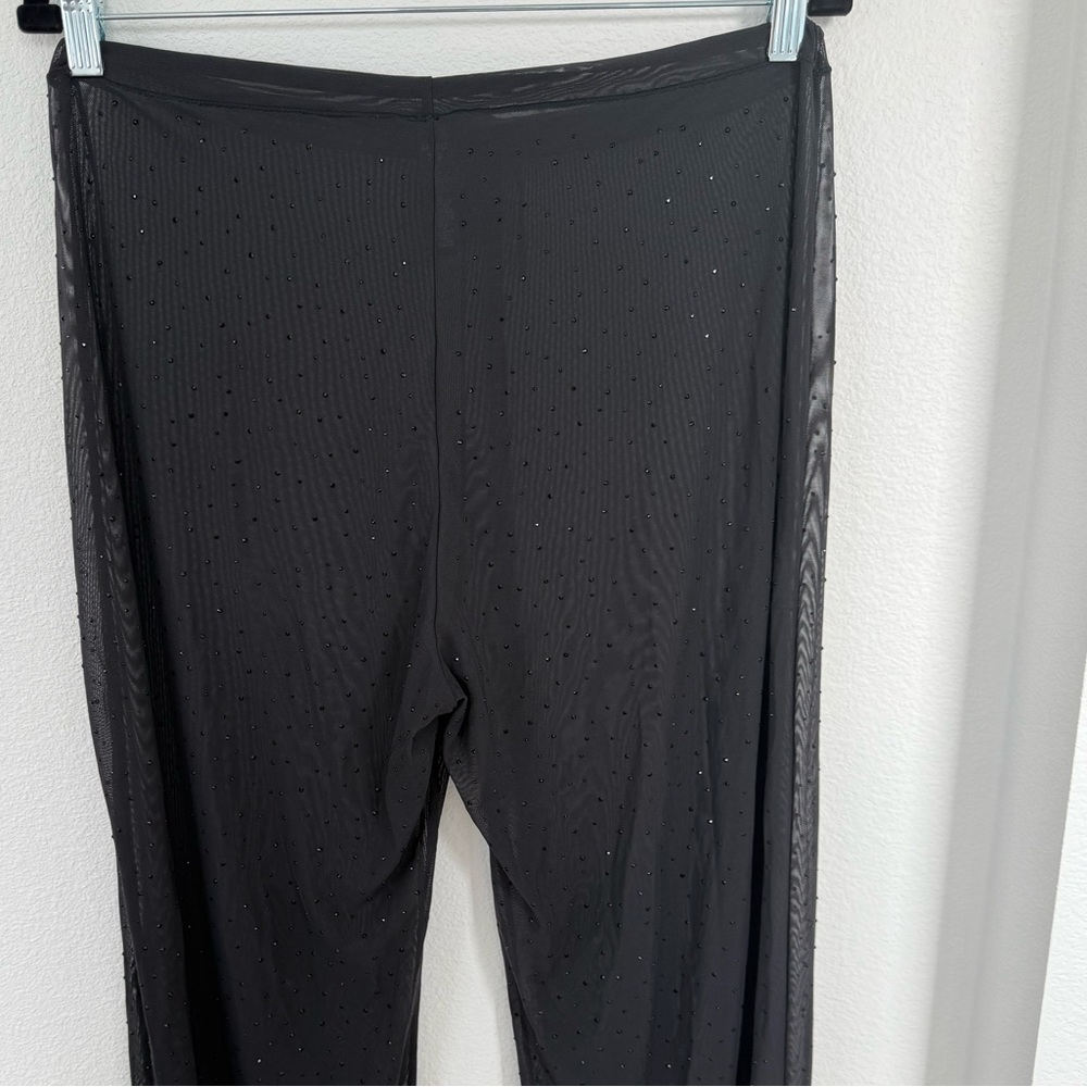 SKIMS Black Sheer Rhinestone Mesh Pants - Picture 3 of 6
